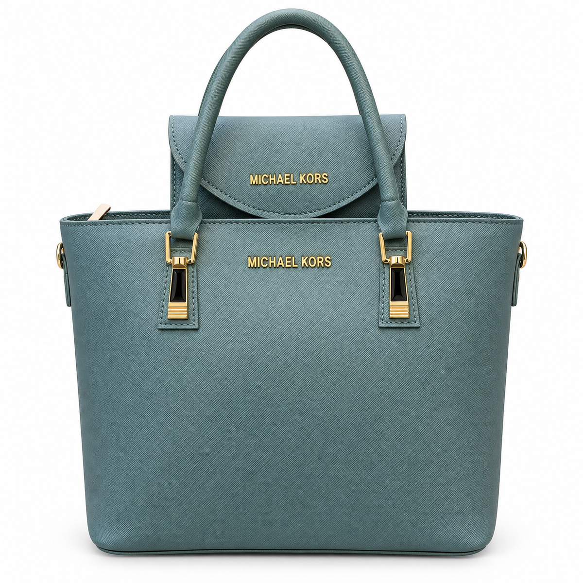 Structured Handbag with Matching Accessory Pouch