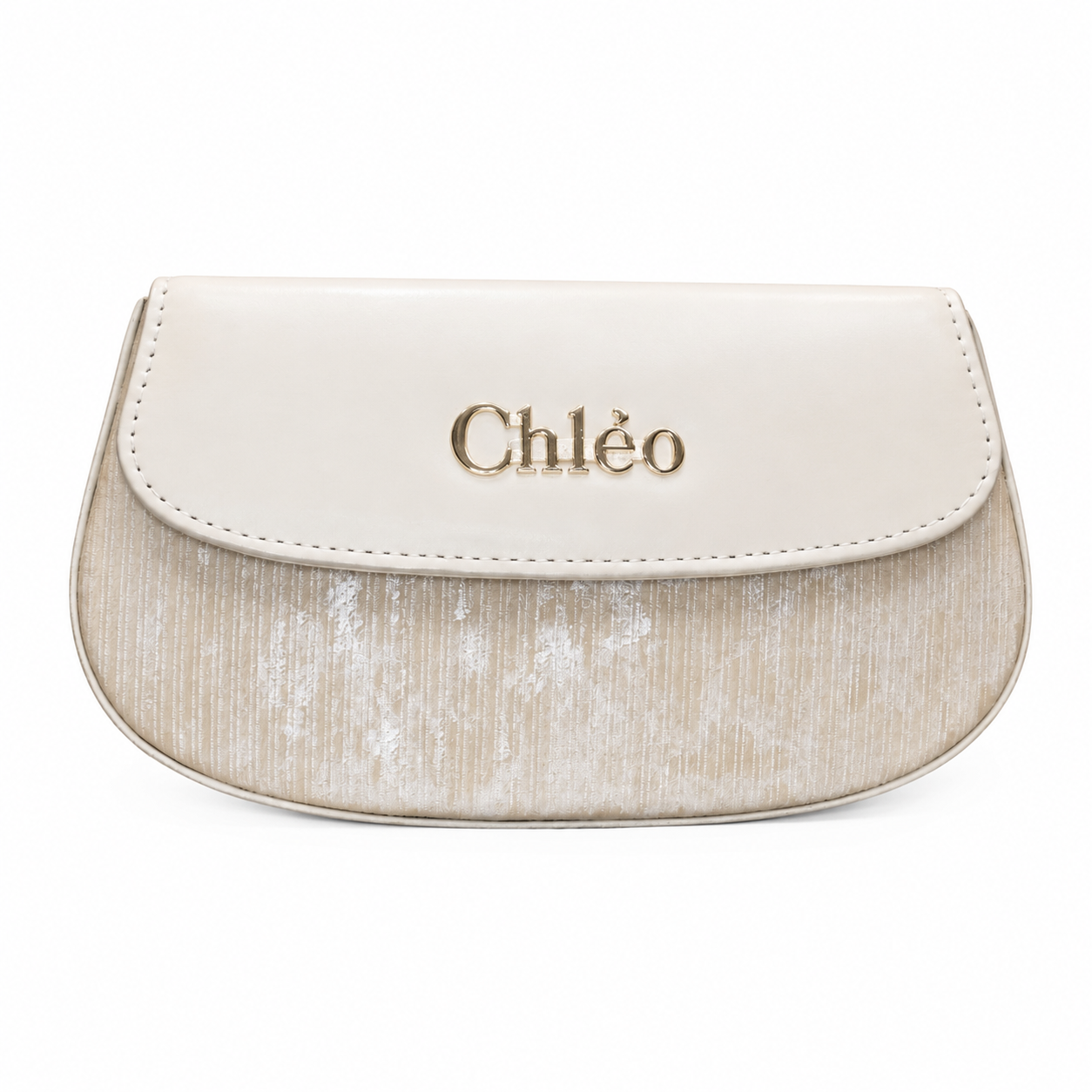 Pleated Textured Flap Chain Shoulder Bag