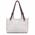 Structured Embossed Shoulder Tote Bag