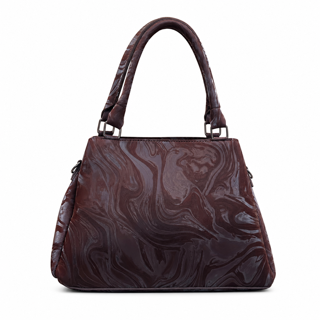 Marbled Structured Handbag