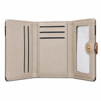 Compact Check-Pattern Buckle Wallet