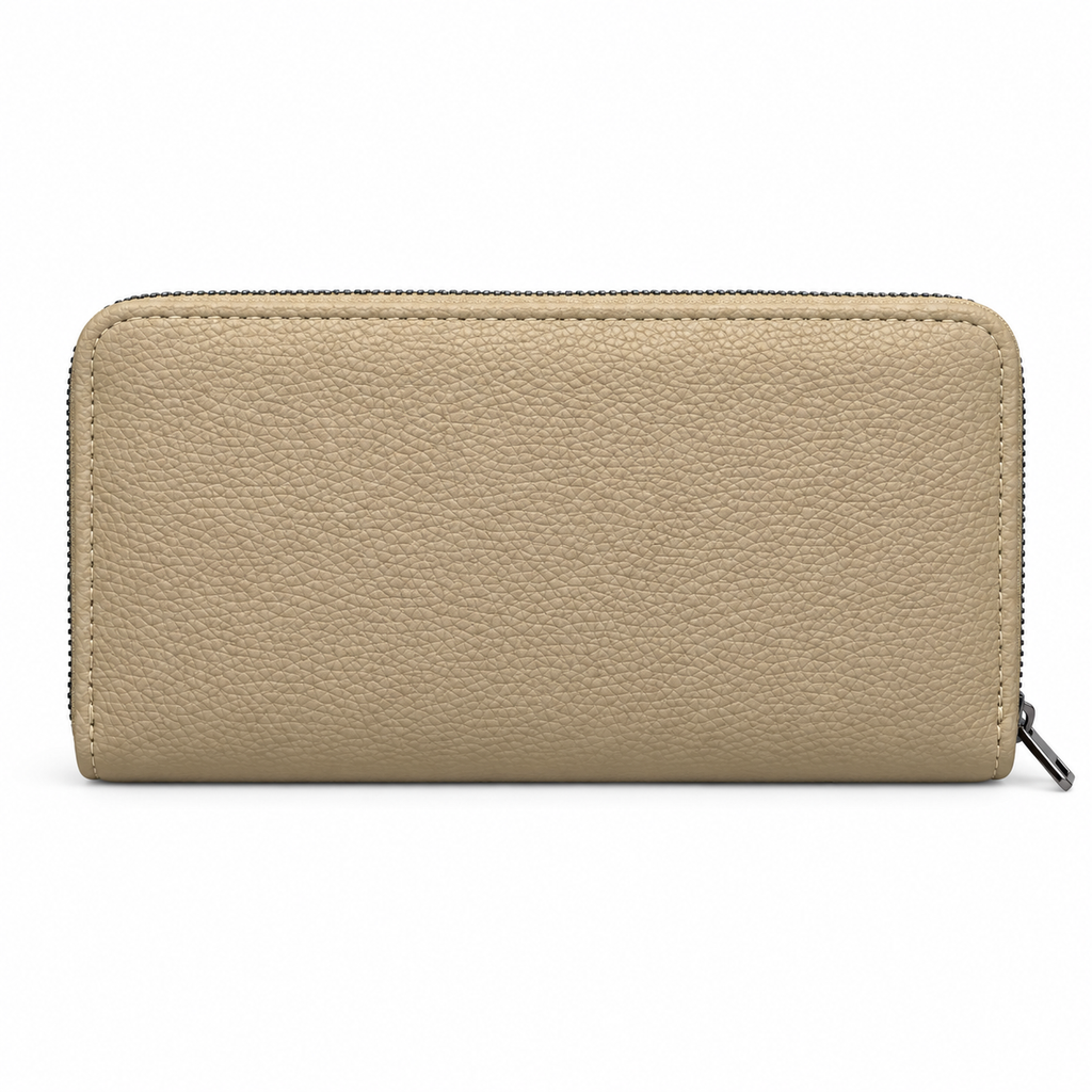 Diamond-Quilted Zipper Wallet