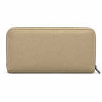 Diamond-Quilted Zipper Wallet