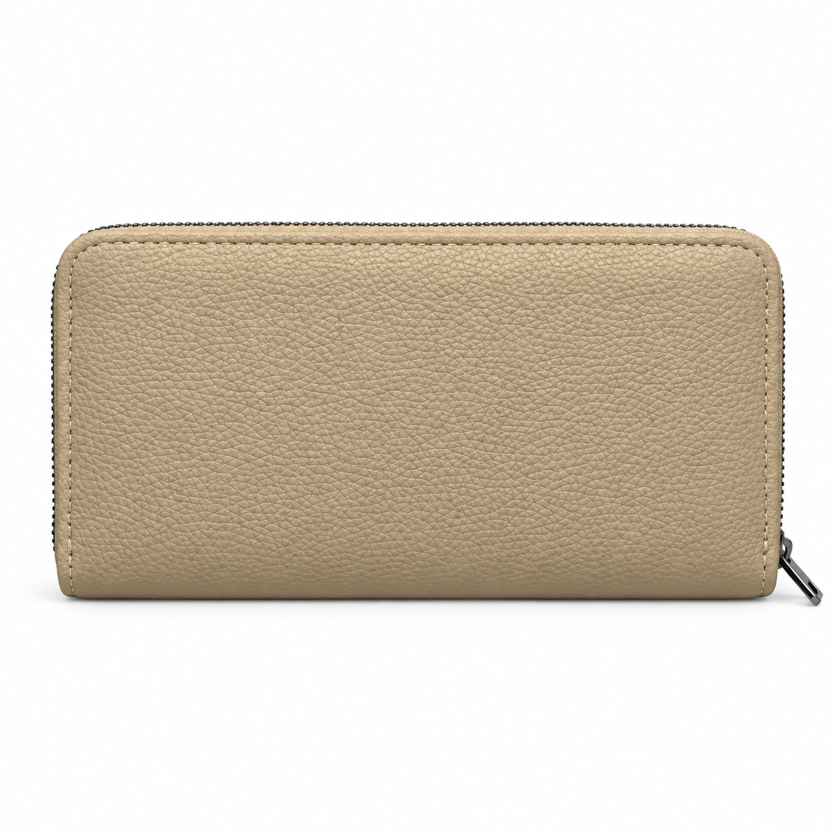 Diamond-Quilted Zipper Wallet