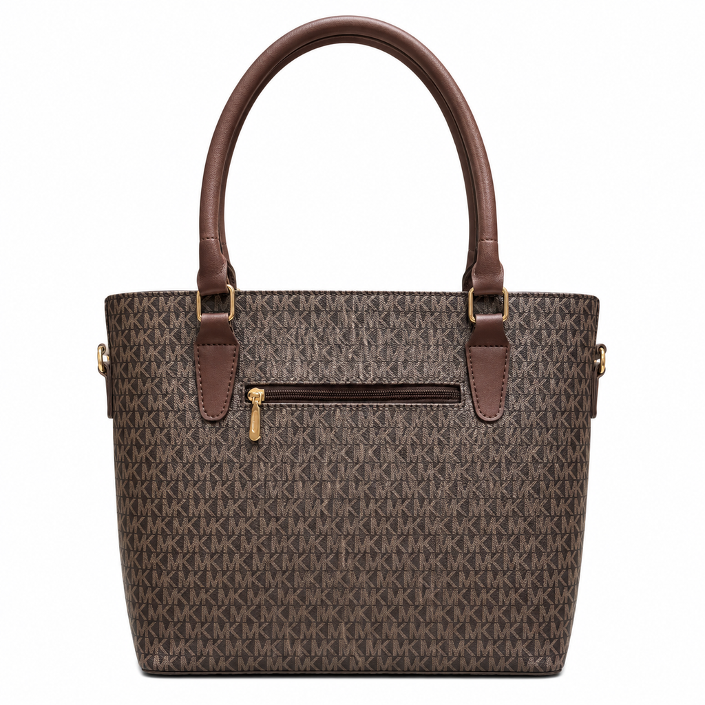 All-Over Patterned Structured Tote Bag MK