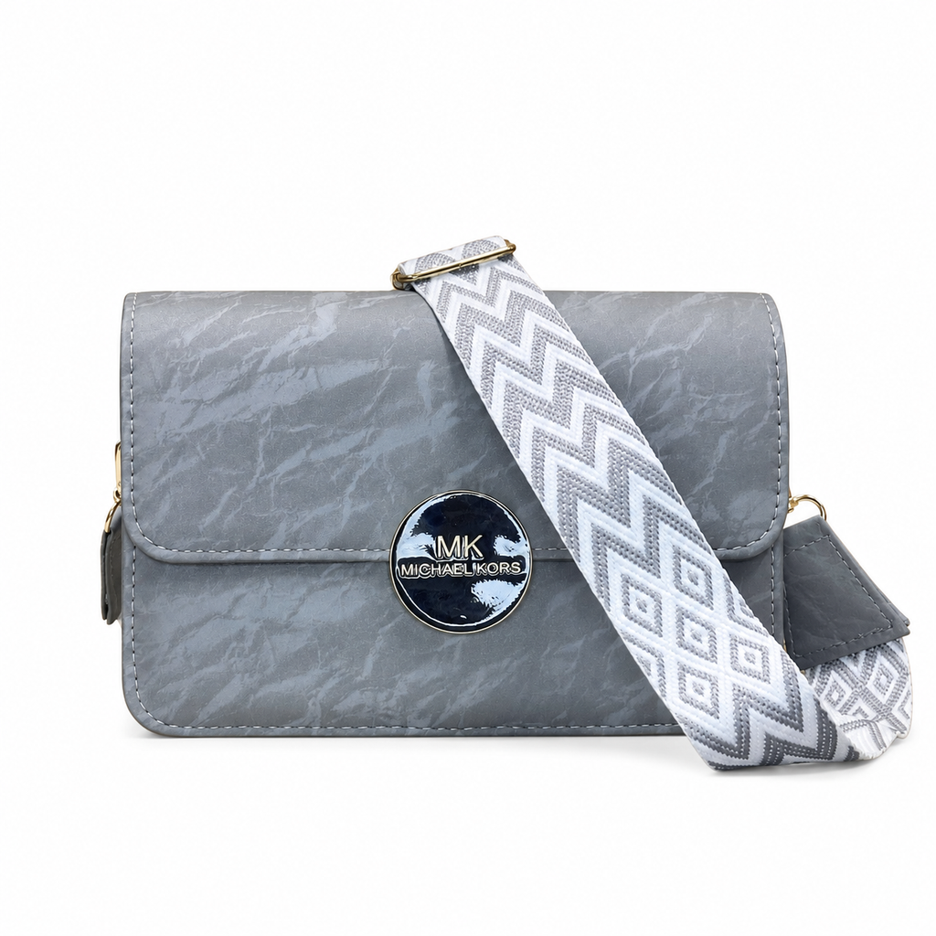 Marbled Flap Clutch Bag