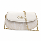 Pleated Textured Flap Chain Shoulder Bag