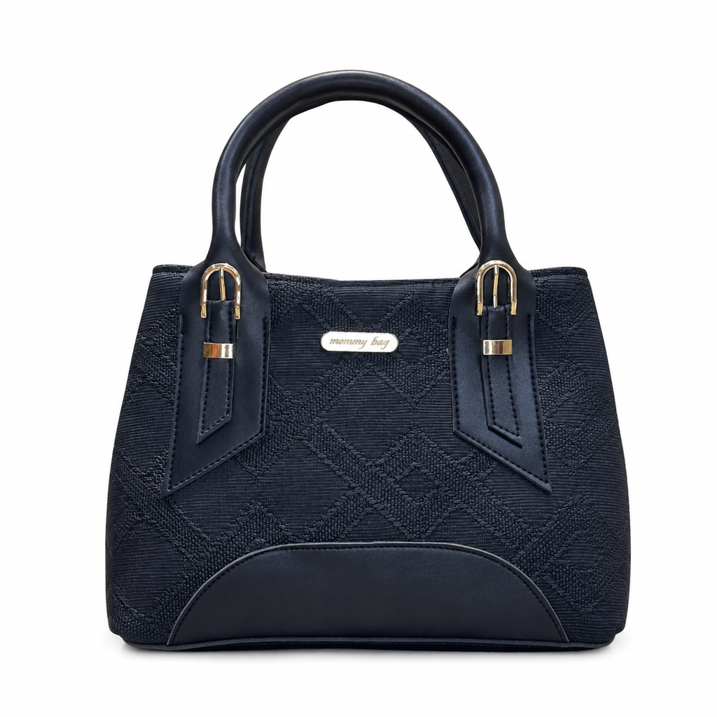 Structured Embossed Mommy Tote Bag