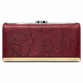 Floral Embossed Frame Clutch