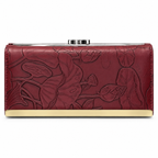 Floral Embossed Frame Clutch