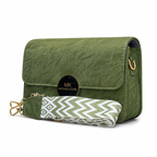 Marbled Flap Clutch Bag