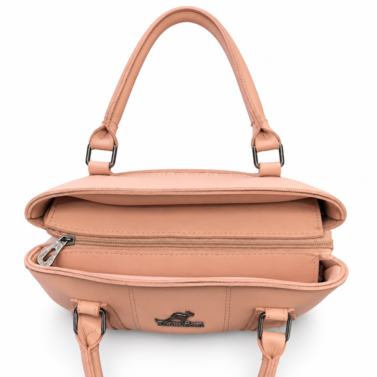 Top-Handle Handbag with Detachable Pouch