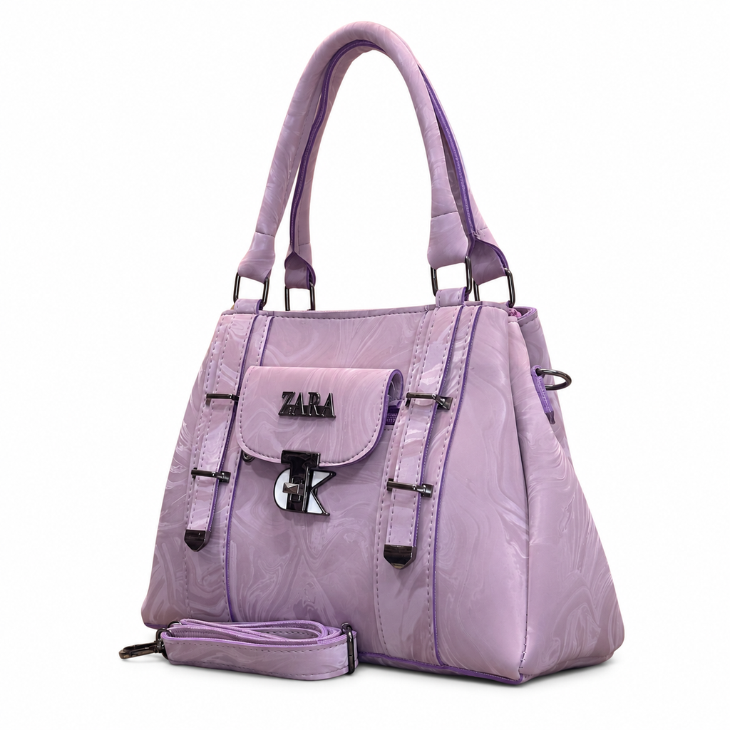 Marbled Structured Handbag