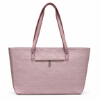Structured Embossed Tote Bag with Scarf Accent