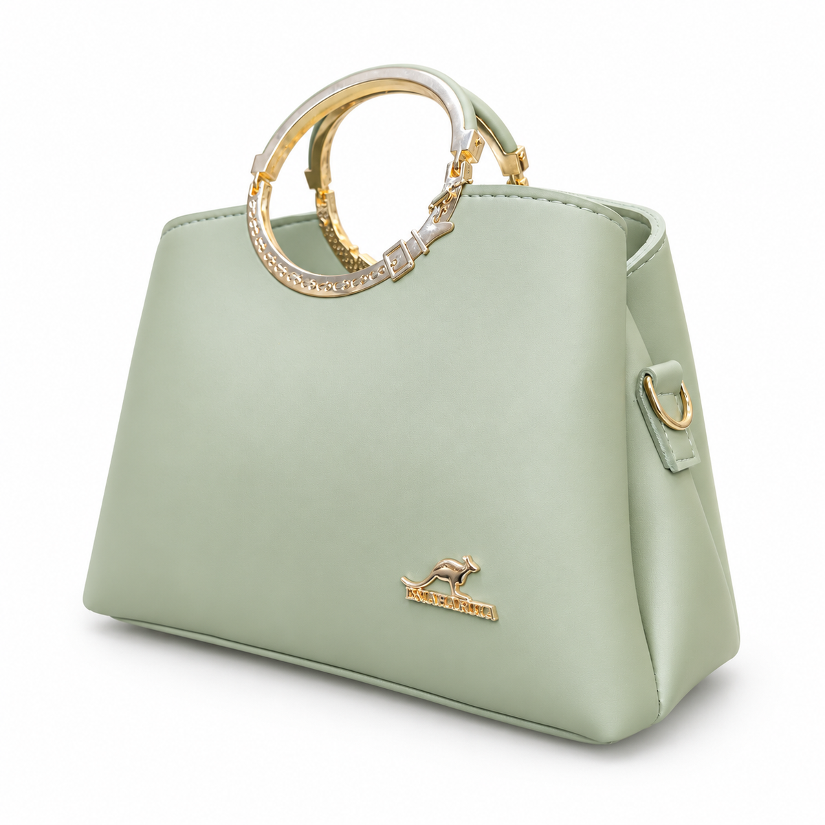 Ring-Handle Handbag