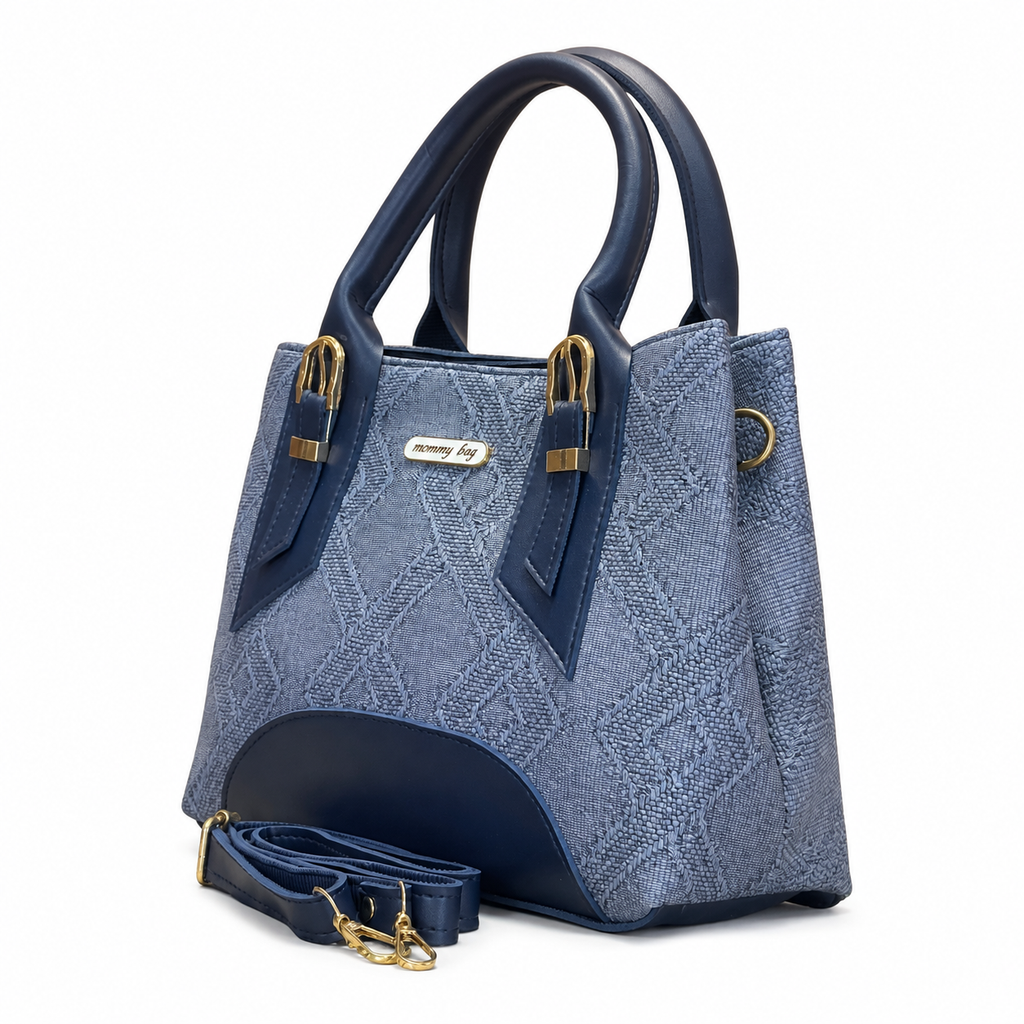 Structured Embossed Mommy Tote Bag