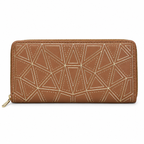 Geometric Pattern Zipper Wallet