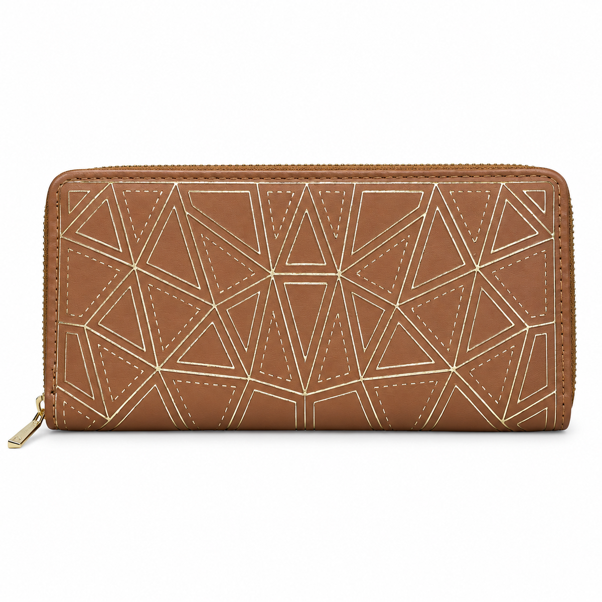 Geometric Pattern Zipper Wallet