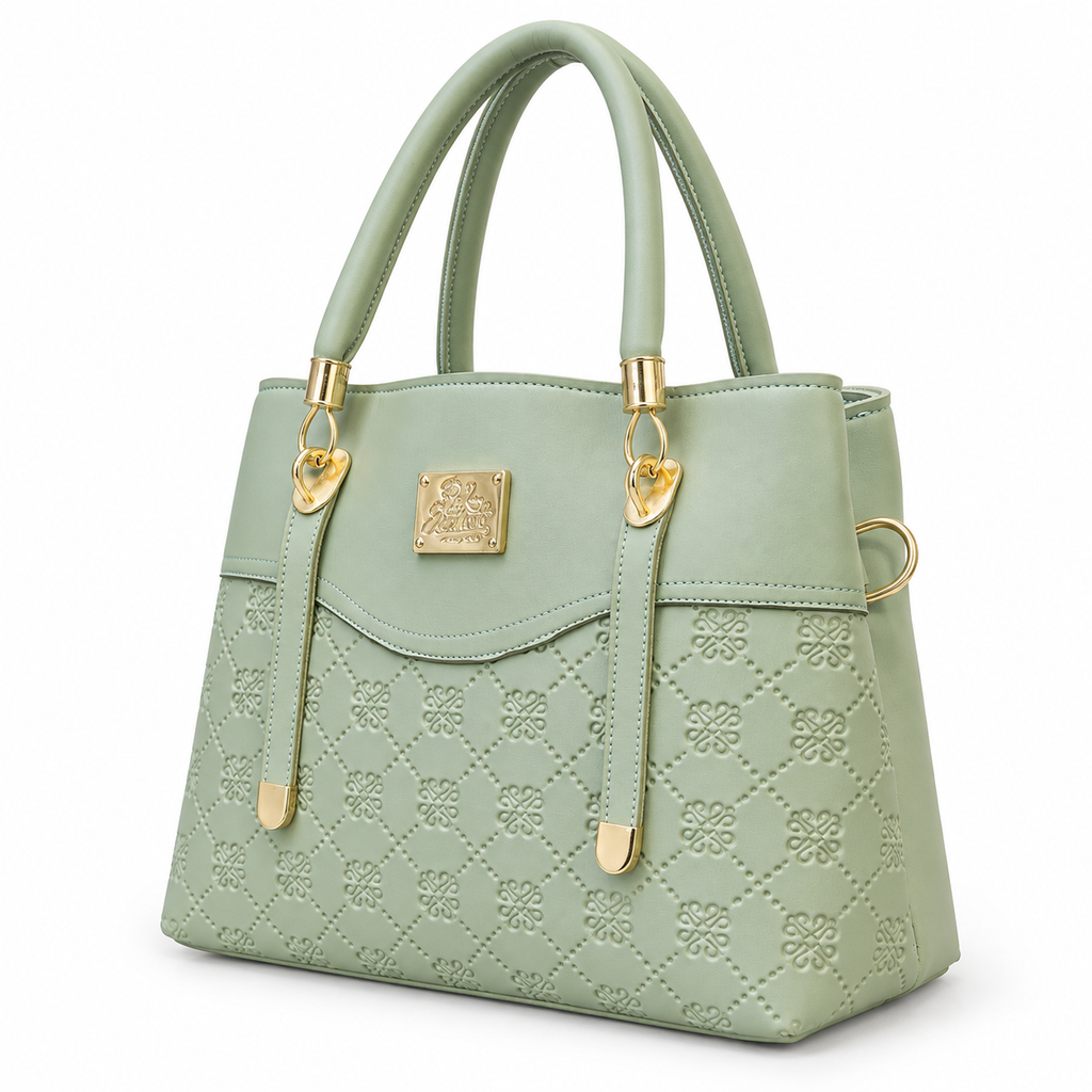 Patterned Top-Handle Handbag