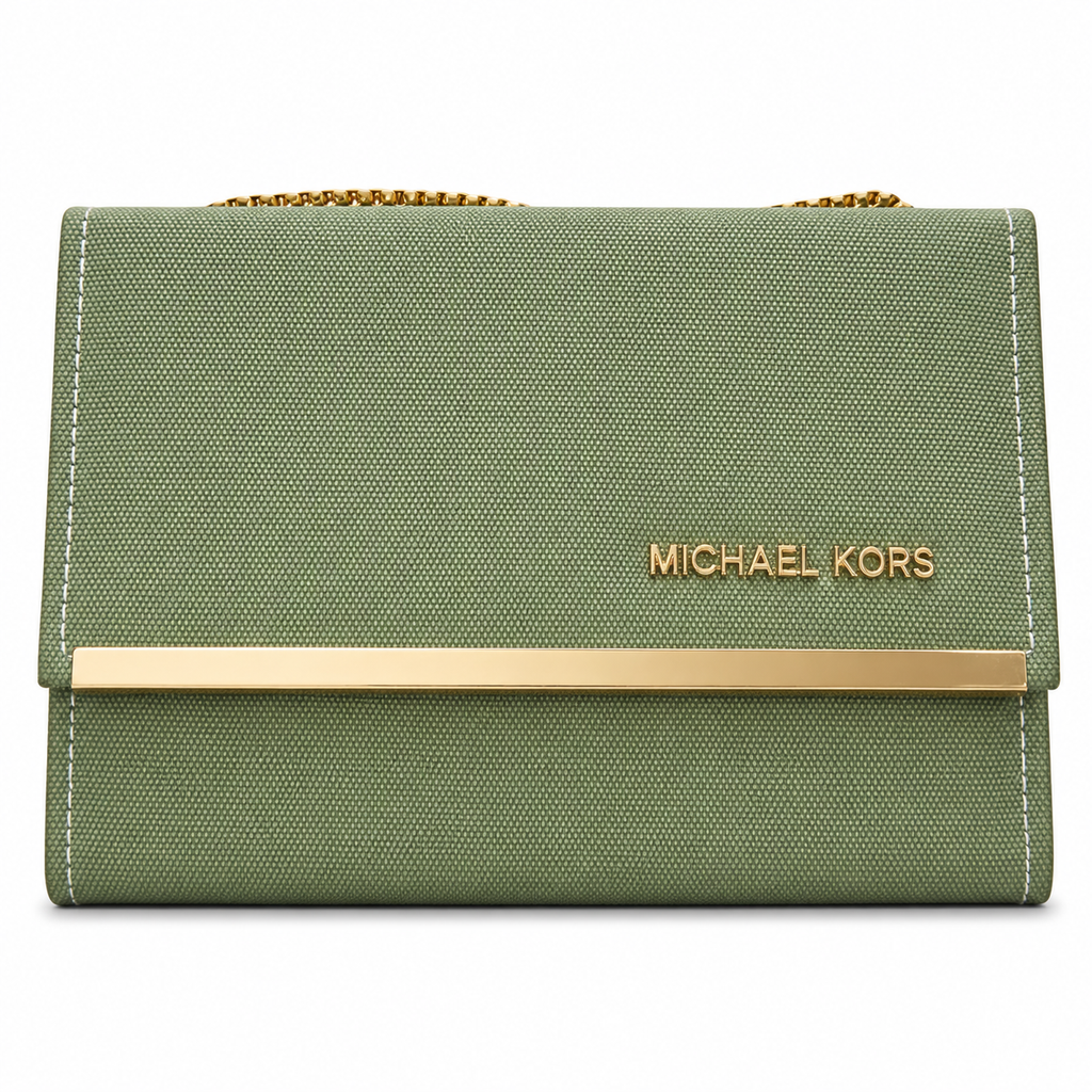 Rectangular Textured Chain Flap Shoulder Bag