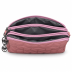 Quilted Beaded Zipper Clutch