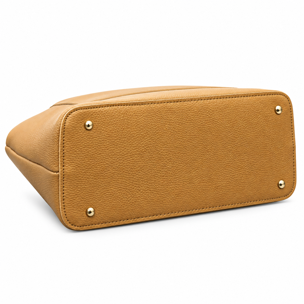 Structured Textured Shoulder Tote with Front Pocket