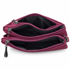 Quilted Double-Zipper Wristlet Pouch