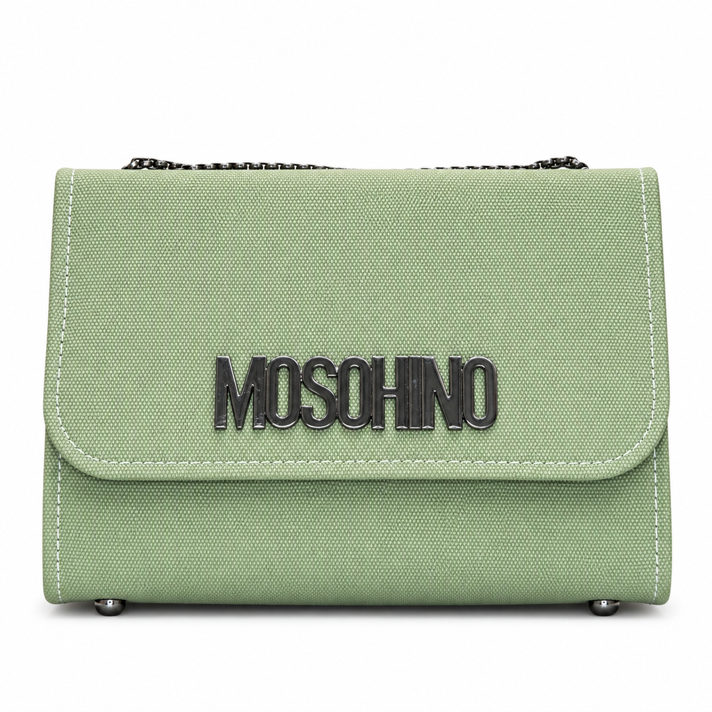 Textured Logo-Accent Flap Shoulder Bag