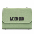 Textured Logo-Accent Flap Shoulder Bag