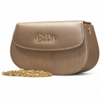 Pleated Textured Flap Chain Shoulder Bag