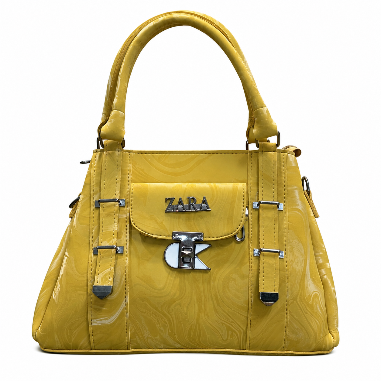 Marbled Structured Handbag