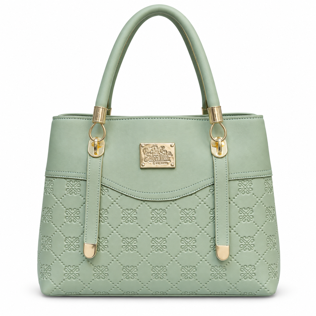 Patterned Top-Handle Handbag