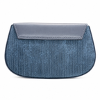 Pleated Textured Flap Chain Shoulder Bag