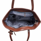 Structured Embossed Tote Bag with Scarf Accent