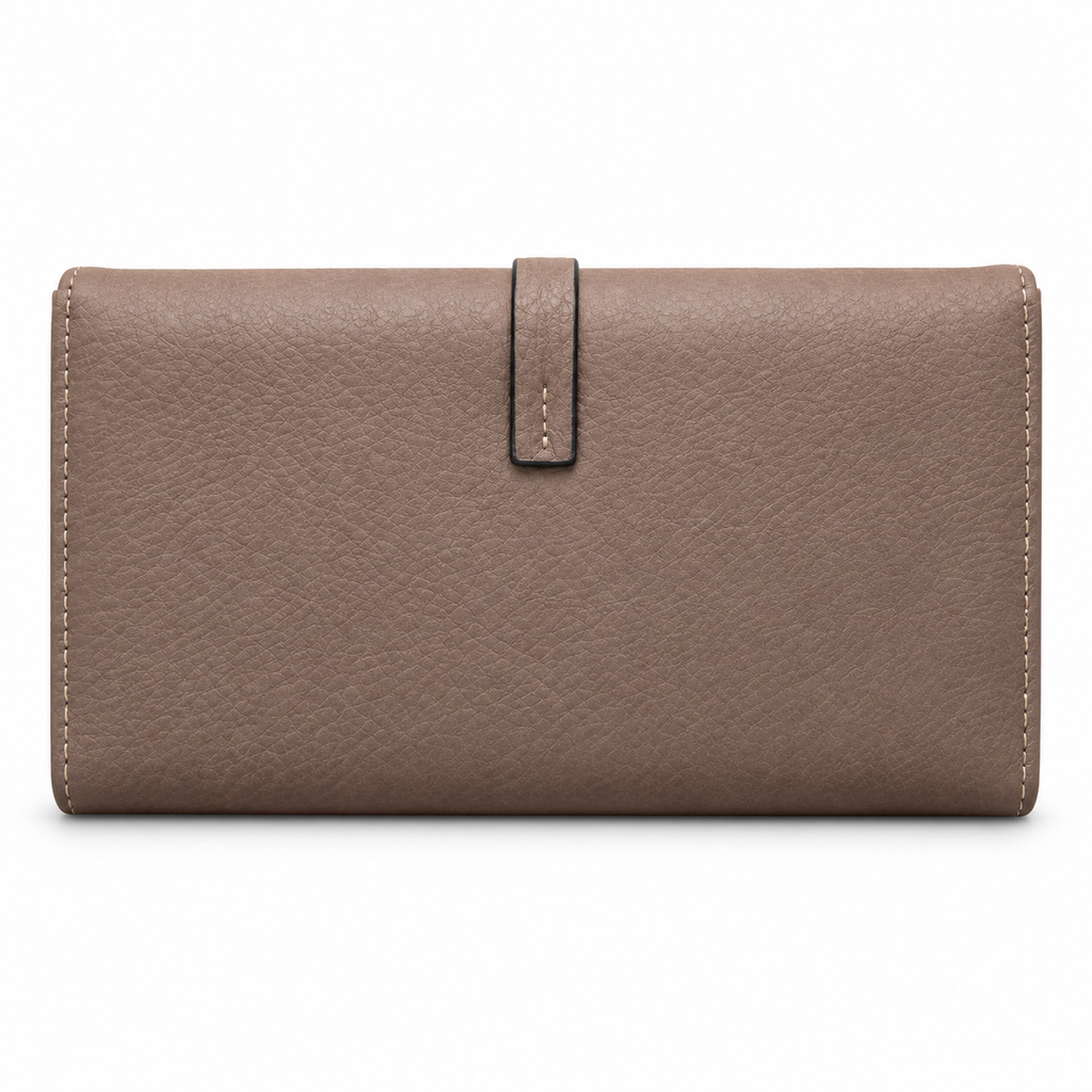 Textured Flap Clutch Wallet with Tassel Detail