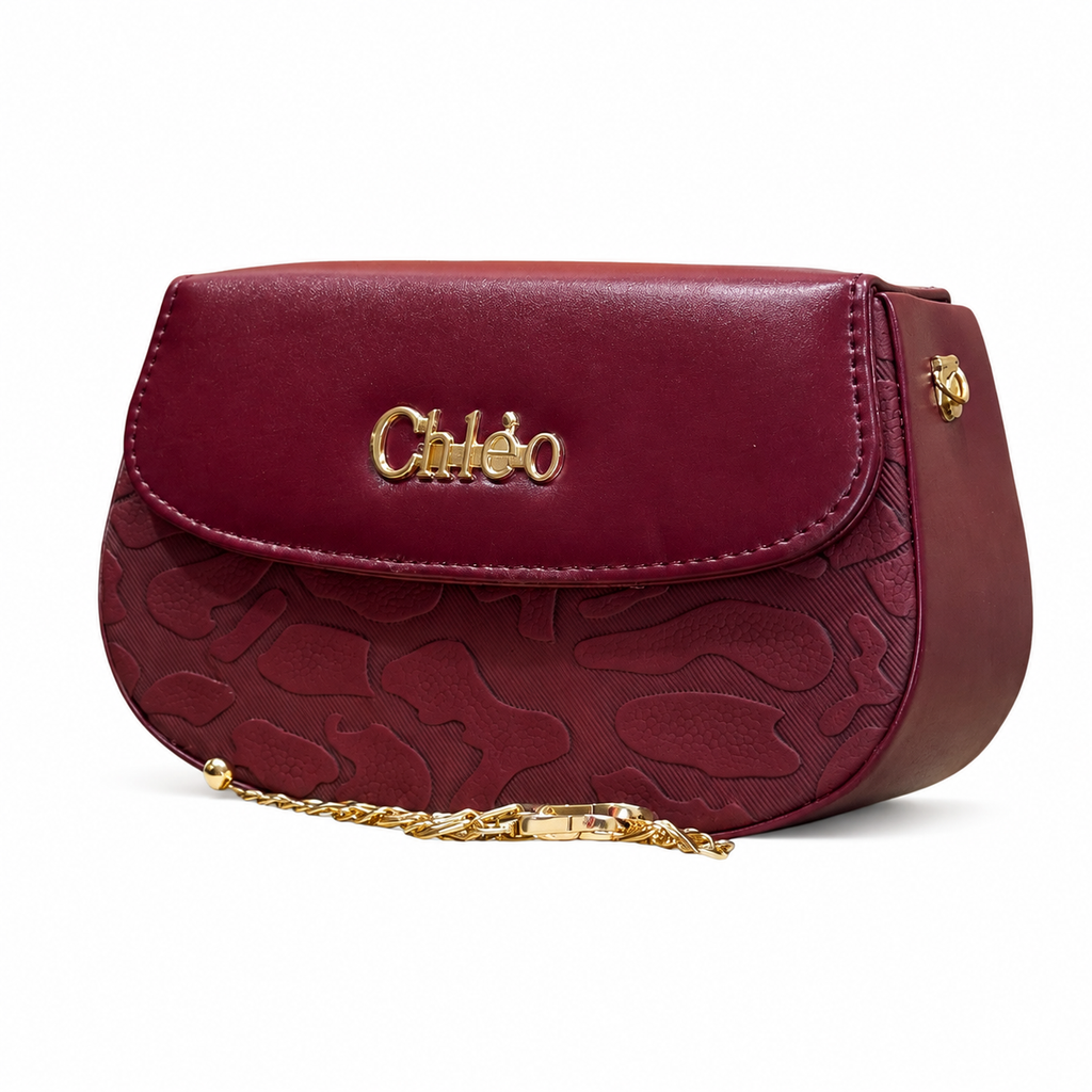 Pleated Textured Flap Chain Shoulder Bag