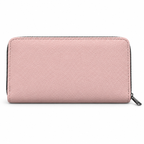 Diamond-Quilted Zipper Wallet