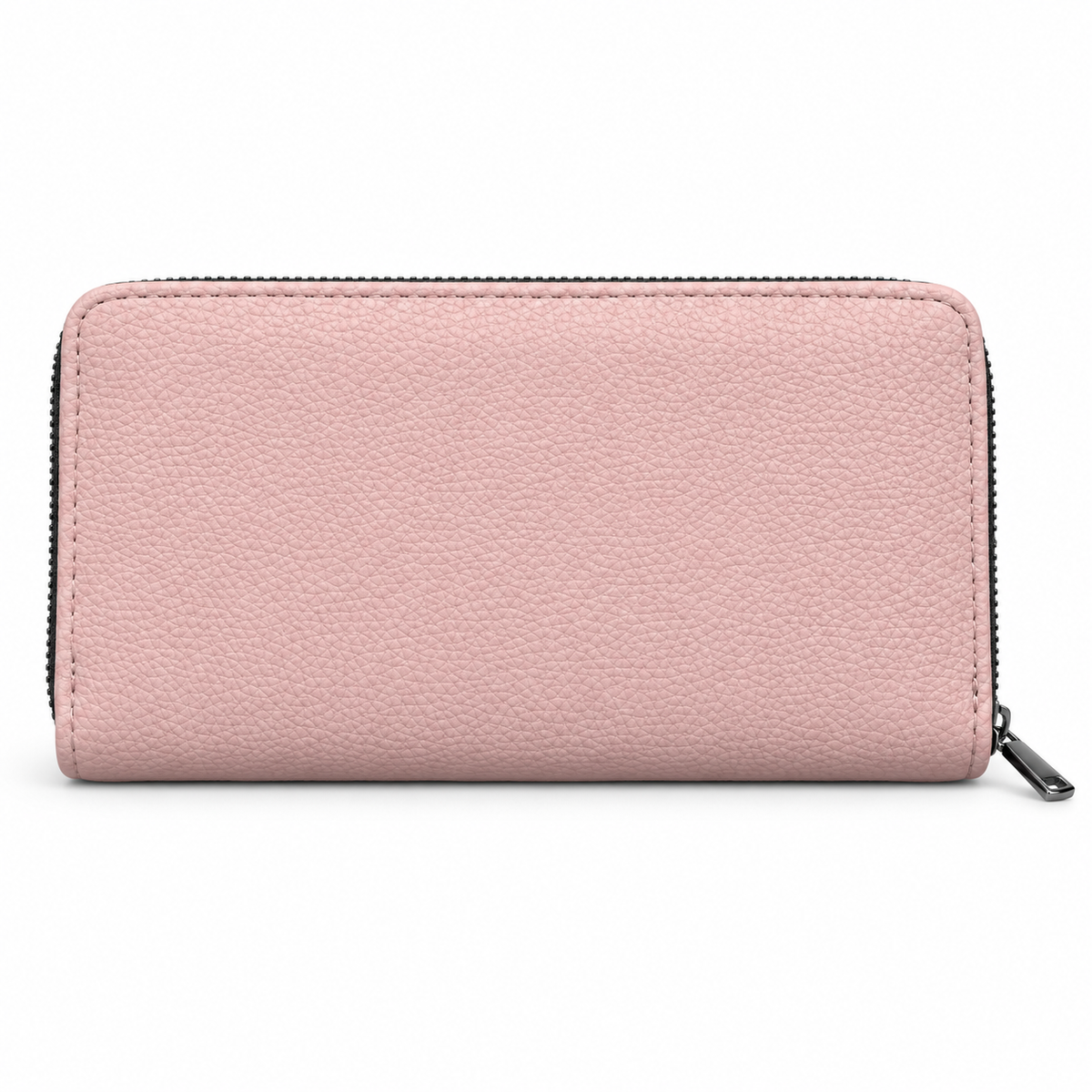 Diamond-Quilted Zipper Wallet