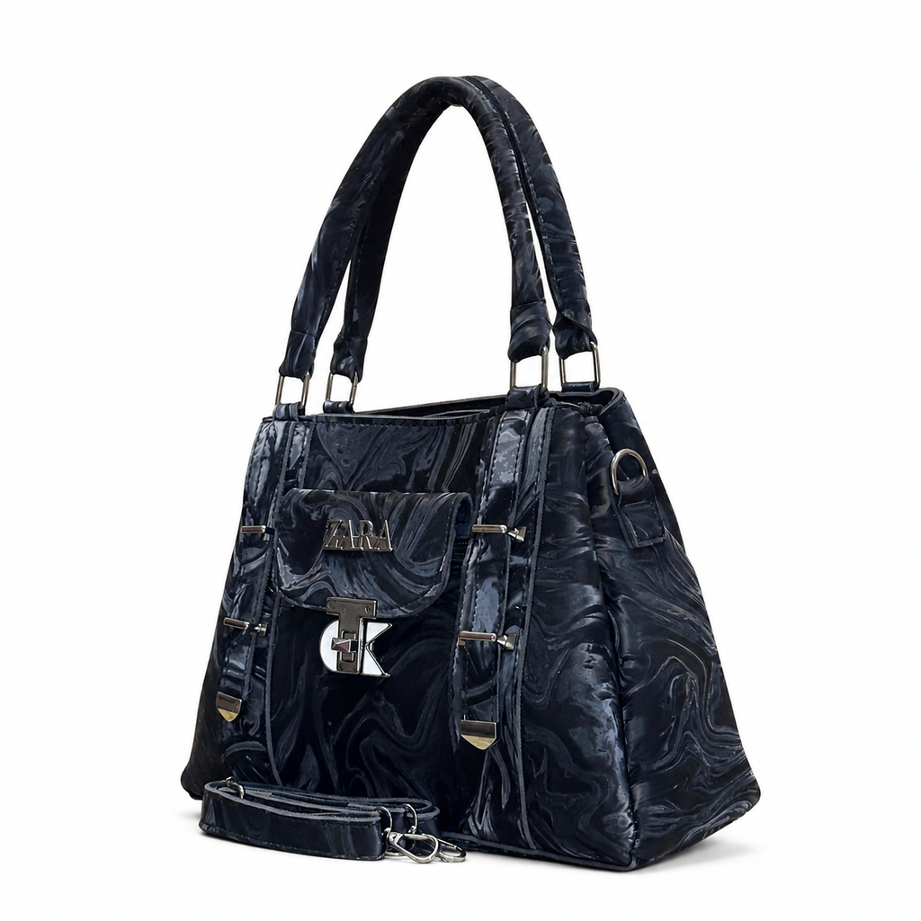 Marbled Structured Handbag