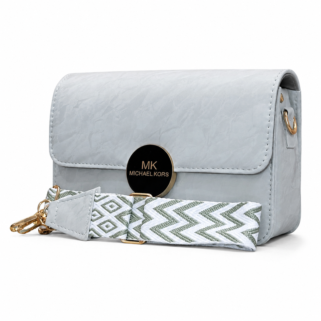 Marbled Flap Clutch Bag