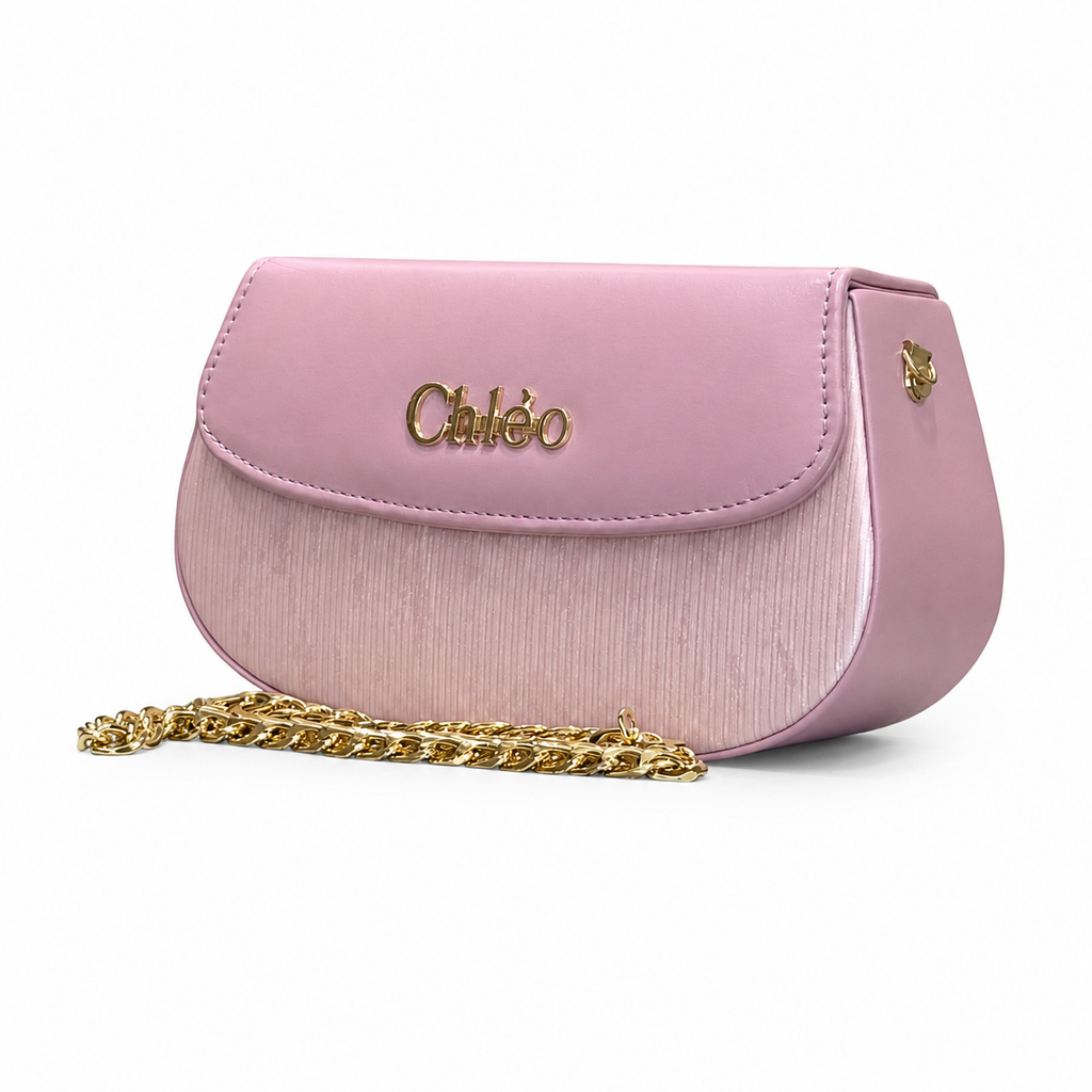 Pleated Textured Flap Chain Shoulder Bag