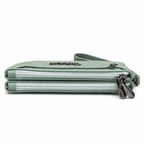 Quilted Double-Zipper Wristlet Pouch