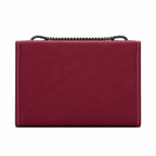 Textured Double-Chain Flap Shoulder Bag