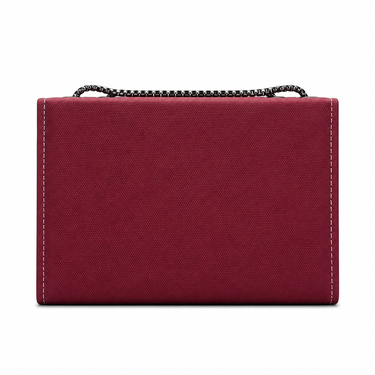 Textured Double-Chain Flap Shoulder Bag