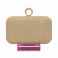 Crystal Mesh Ring-Handle Clutch