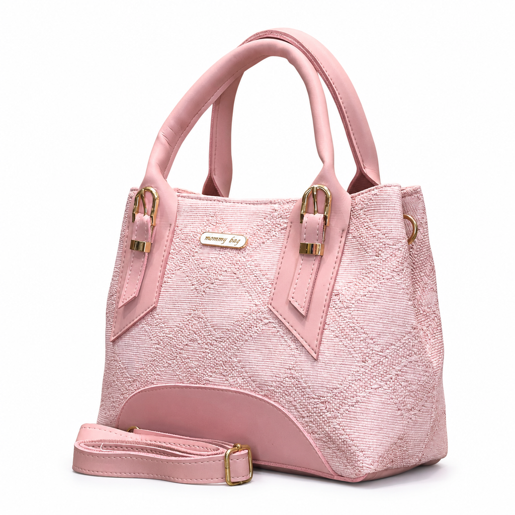 Structured Embossed Mommy Tote Bag