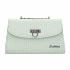 Chevron Embossed Chain Shoulder Bag