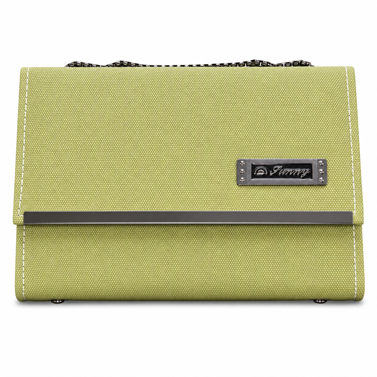 Rectangular Textured Chain Flap Shoulder Bag