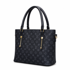All-Over Patterned Structured Tote Bag