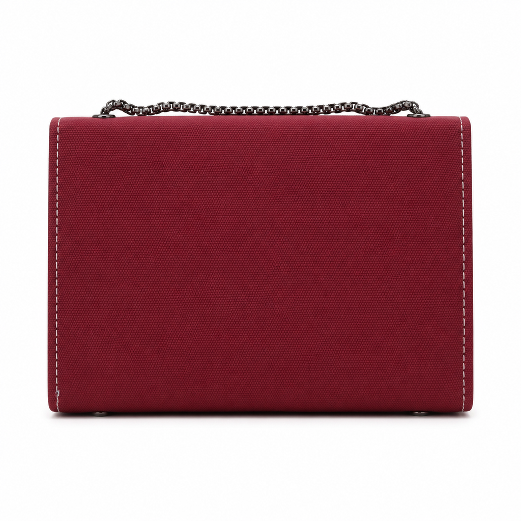Textured Flap Chain Shoulder Bag